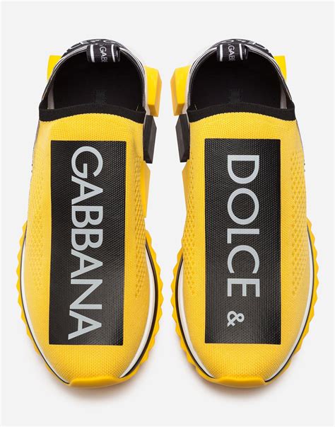 dolce gabbana men black sneakers with yellow soles|dolce and gabbana sneakers price in south africa.